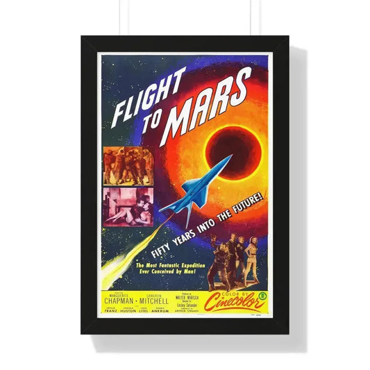 FLIGHT TO MARS 1951 - Framed Movie Poster 16″ x 24″ Black - The Sticker Space