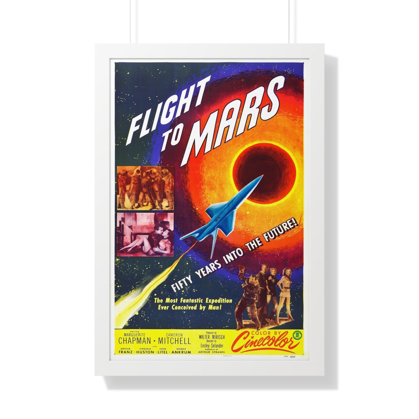 FLIGHT TO MARS 1951 - Framed Movie Poster-20" x 30"-The Sticker Space