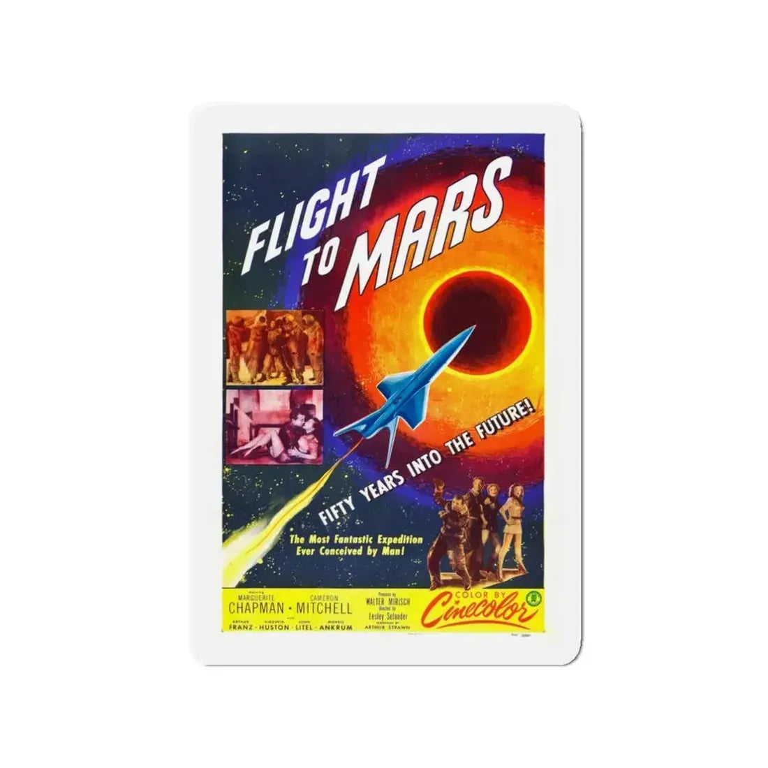 FLIGHT TO MARS 1951 Movie Poster - Refrigerator Magnet - The Sticker Space