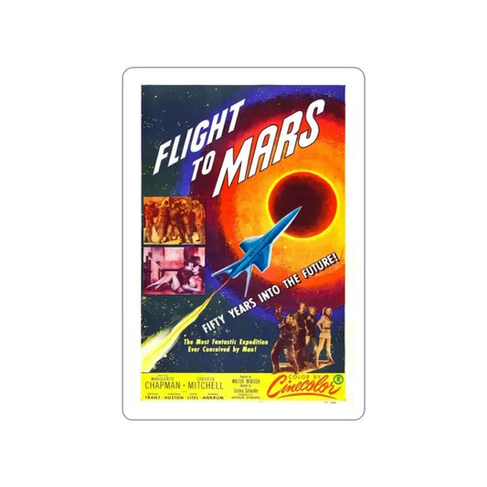 FLIGHT TO MARS 1951 Movie Poster STICKER Vinyl Die-Cut Decal 2 Inch - The Sticker Space