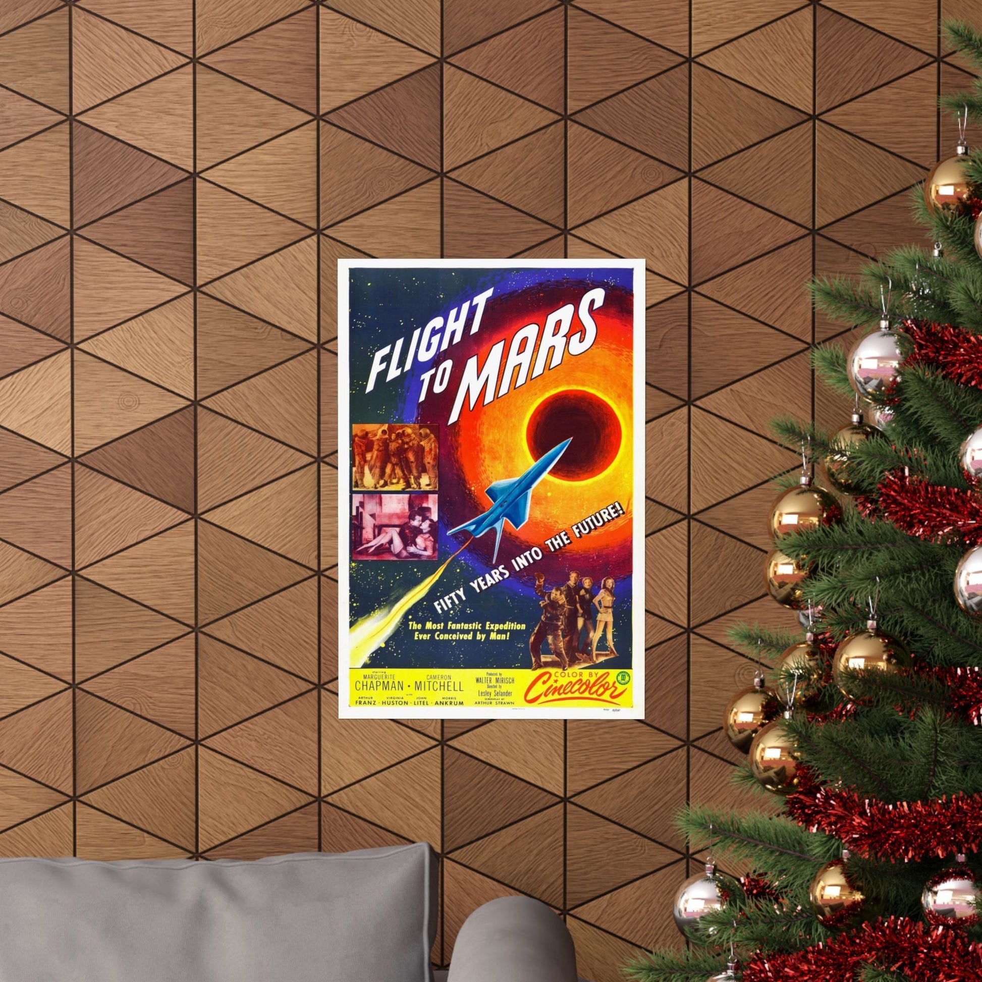 FLIGHT TO MARS 1951 - Paper Movie Poster-The Sticker Space