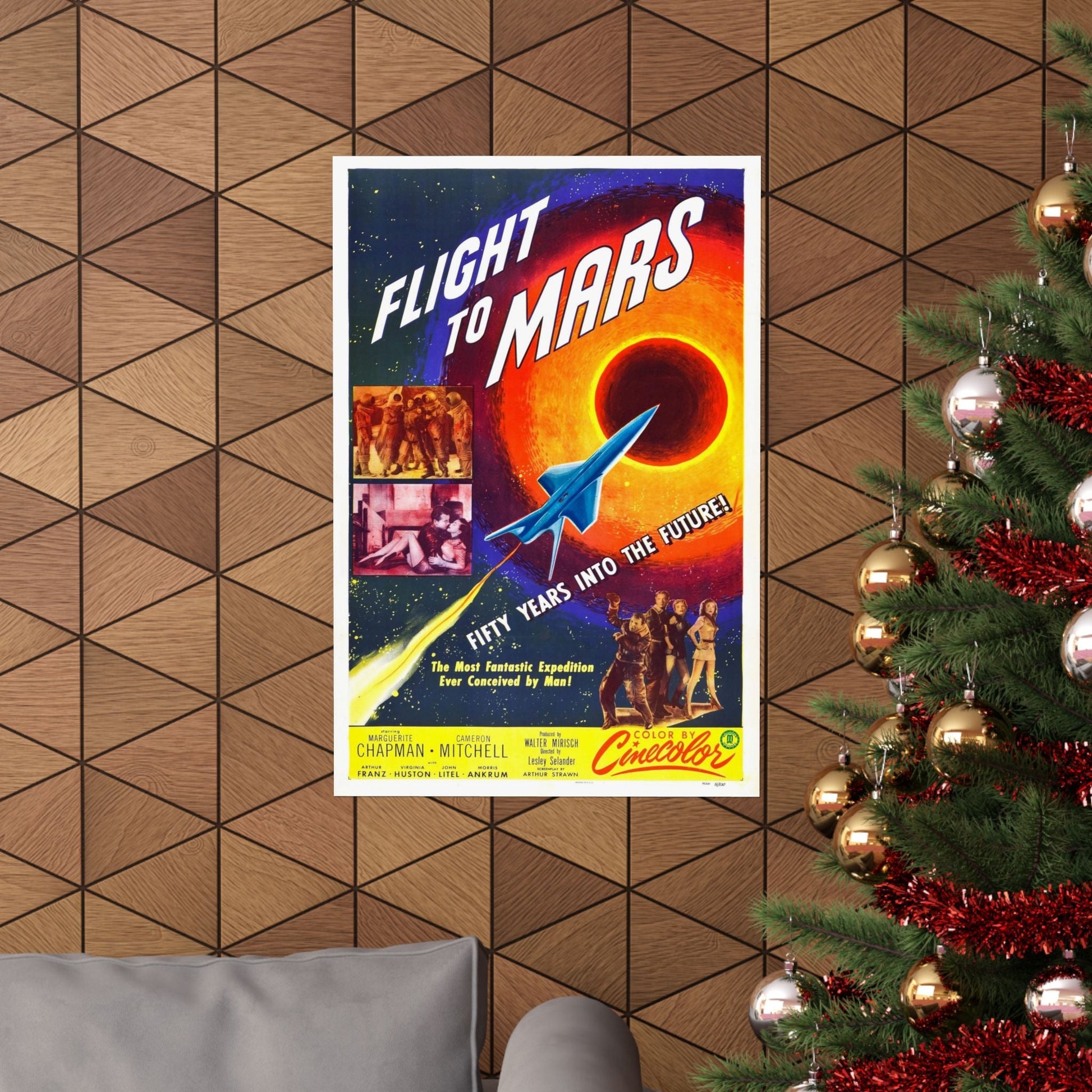 FLIGHT TO MARS 1951 - Paper Movie Poster-The Sticker Space