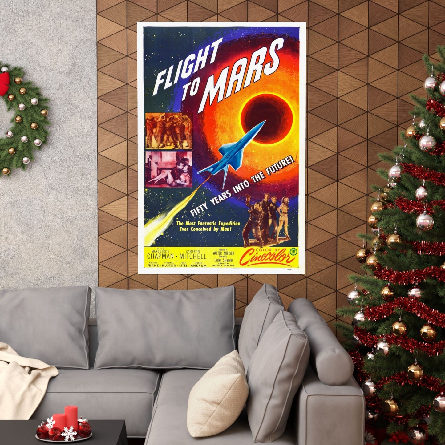 FLIGHT TO MARS 1951 - Paper Movie Poster-The Sticker Space