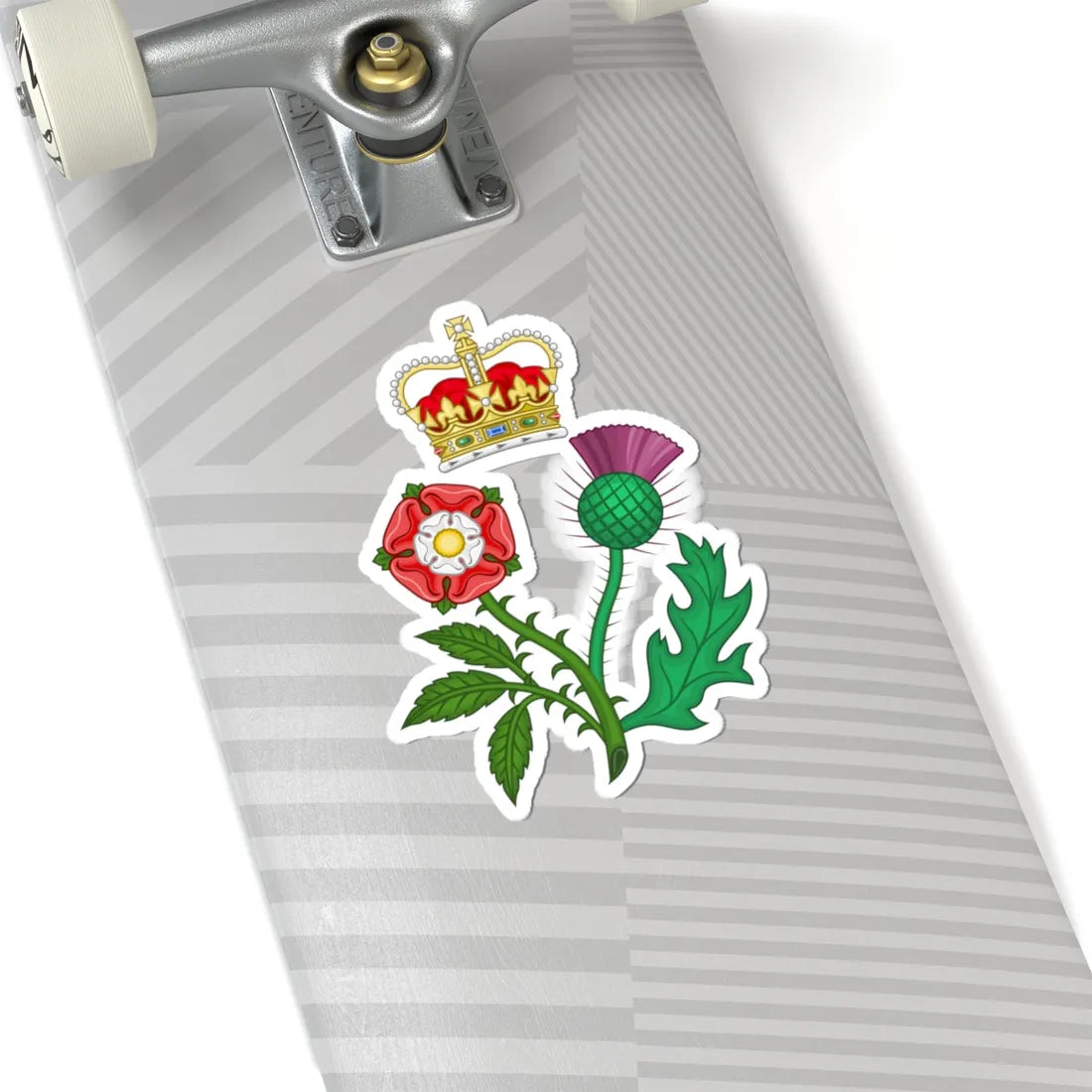 Floral Badge of Great Britain (United Kingdom) (Coat of Arms) STICKER Vinyl Kiss-Cut Decal - The Sticker Space