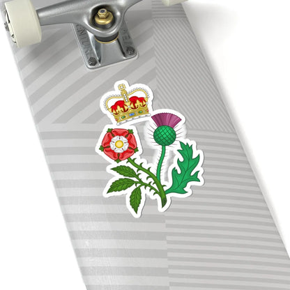 Floral Badge of Great Britain (United Kingdom) (Coat of Arms) STICKER Vinyl Kiss-Cut Decal - The Sticker Space