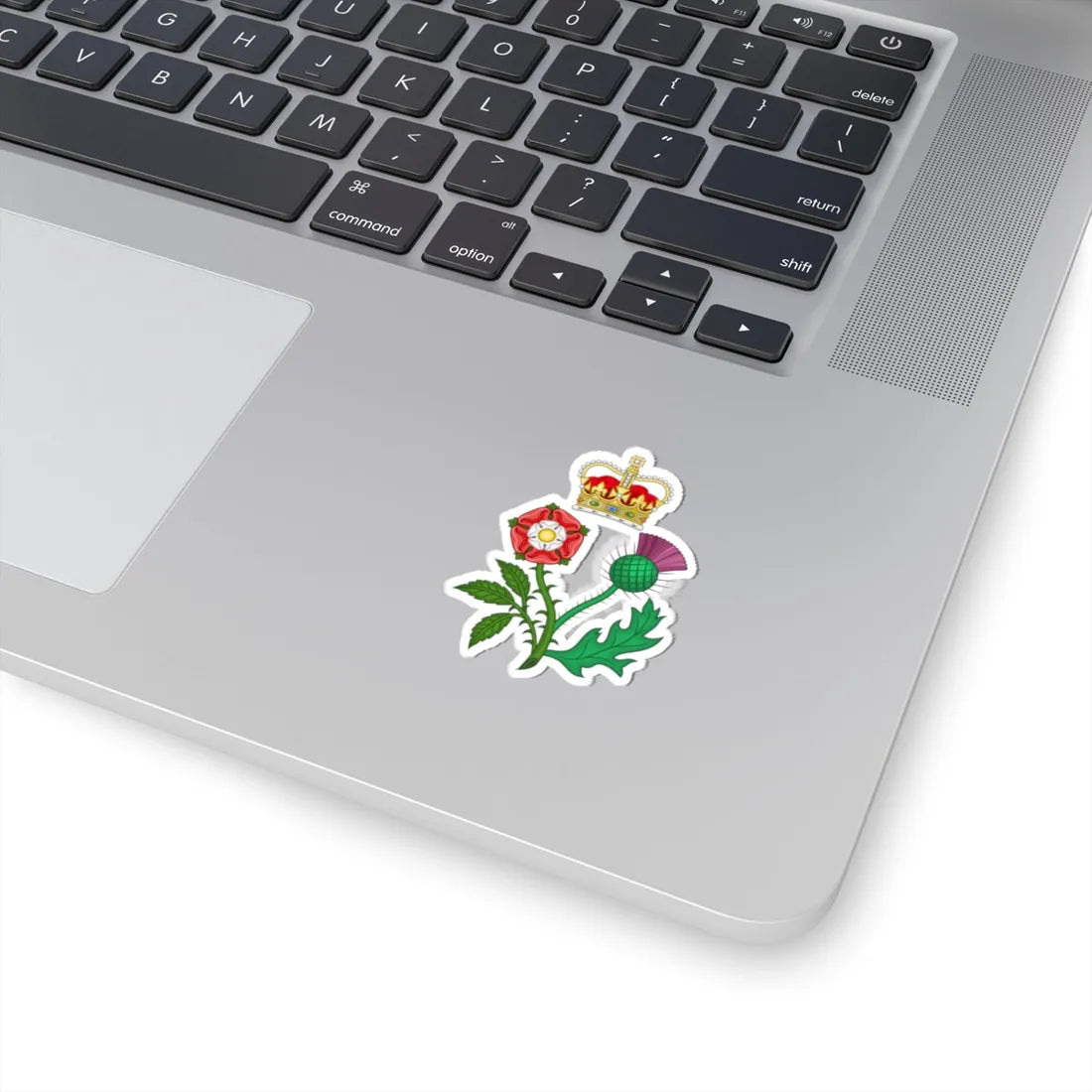 Floral Badge of Great Britain (United Kingdom) (Coat of Arms) STICKER Vinyl Kiss-Cut Decal - The Sticker Space