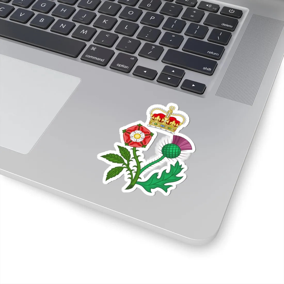 Floral Badge of Great Britain (United Kingdom) (Coat of Arms) STICKER Vinyl Kiss-Cut Decal - The Sticker Space