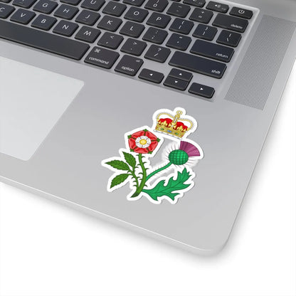 Floral Badge of Great Britain (United Kingdom) (Coat of Arms) STICKER Vinyl Kiss-Cut Decal - The Sticker Space
