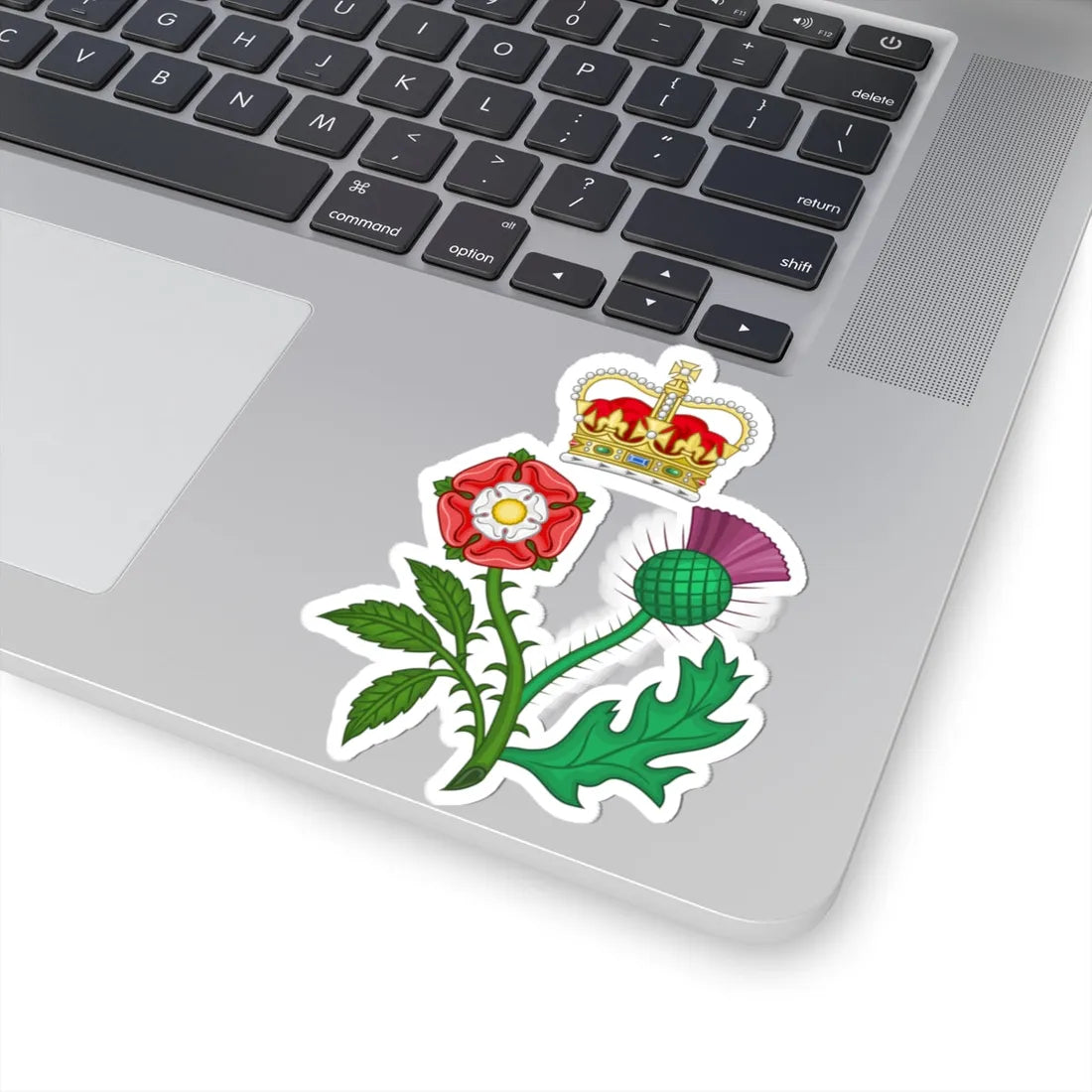 Floral Badge of Great Britain (United Kingdom) (Coat of Arms) STICKER Vinyl Kiss-Cut Decal - The Sticker Space