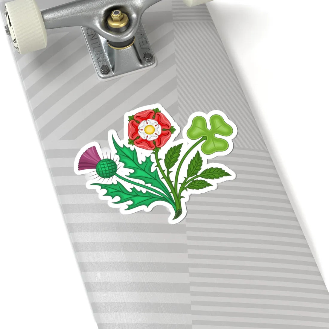 Floral Badges of the United Kingdom (United Kingdom) (Coat of Arms) STICKER Vinyl Kiss-Cut Decal - The Sticker Space