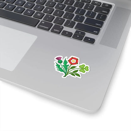 Floral Badges of the United Kingdom (United Kingdom) (Coat of Arms) STICKER Vinyl Kiss-Cut Decal - The Sticker Space