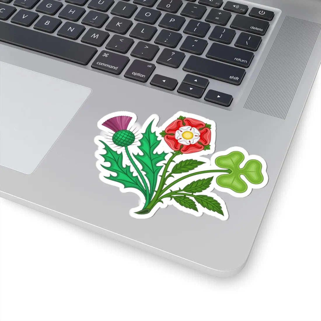Floral Badges of the United Kingdom (United Kingdom) (Coat of Arms) STICKER Vinyl Kiss-Cut Decal - The Sticker Space