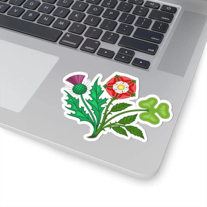 Floral Badges of the United Kingdom (United Kingdom) (Coat of Arms) STICKER Vinyl Kiss-Cut Decal - The Sticker Space