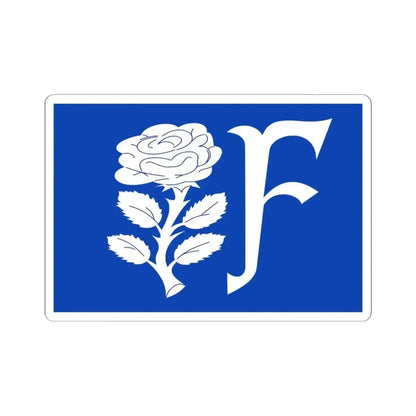 Floreffe Vlag (Belgium) STICKER Vinyl Kiss-Cut Decal 3 Inch White - The Sticker Space