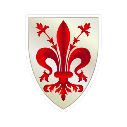 FlorenceCoA (Italy) (Coat of Arms) STICKER Vinyl Kiss-Cut Decal 3 Inch White - The Sticker Space