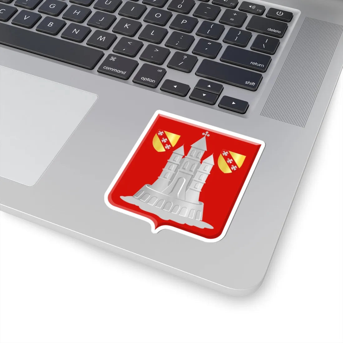 Florennes wapen (Belgium) (Coat of Arms) STICKER Vinyl Kiss-Cut Decal - The Sticker Space