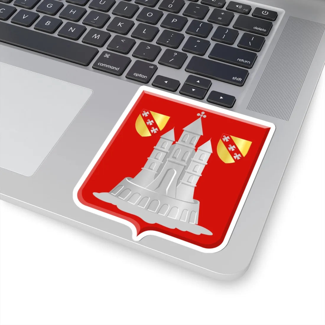 Florennes wapen (Belgium) (Coat of Arms) STICKER Vinyl Kiss-Cut Decal - The Sticker Space