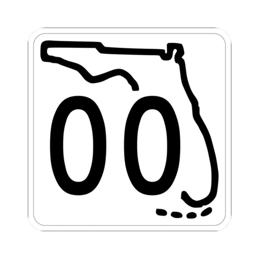 Florida 00 1955 template (Florida) (Road Sign) STICKER Vinyl Kiss-Cut Decal 2 Inch White - The Sticker Space