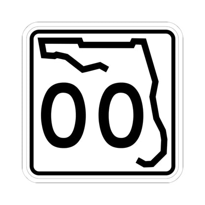 Florida 00 template (Florida) (Road Sign) STICKER Vinyl Kiss-Cut Decal 6 Inch White - The Sticker Space