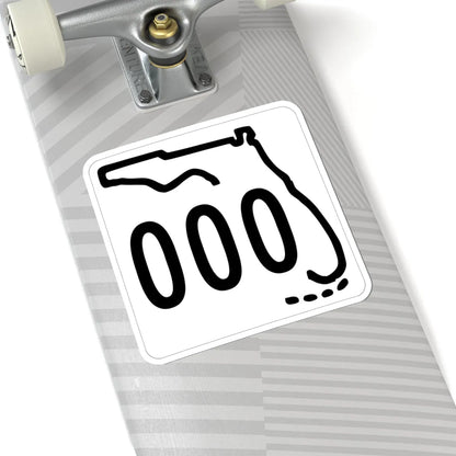 Florida 000 1955 template (Florida) (Road Sign) STICKER Vinyl Kiss-Cut Decal - The Sticker Space
