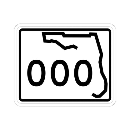 Florida 000 template (Florida) (Road Sign) STICKER Vinyl Kiss-Cut Decal 6 Inch White - The Sticker Space