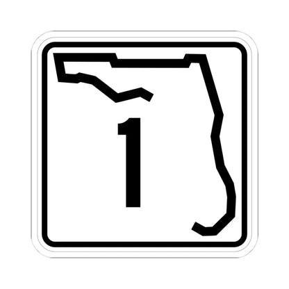 Florida 1 (Florida) (Road Sign) STICKER Vinyl Kiss-Cut Decal 4 Inch White - The Sticker Space