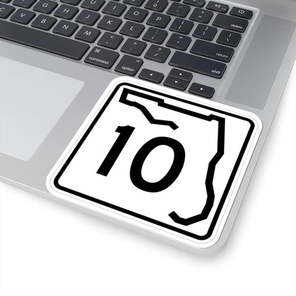 Florida 10 (Florida) (Road Sign) STICKER Vinyl Kiss-Cut Decal - The Sticker Space