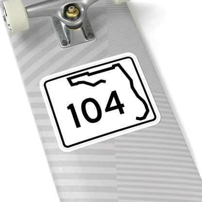 Florida 104 (Florida) (Road Sign) STICKER Vinyl Kiss-Cut Decal - The Sticker Space