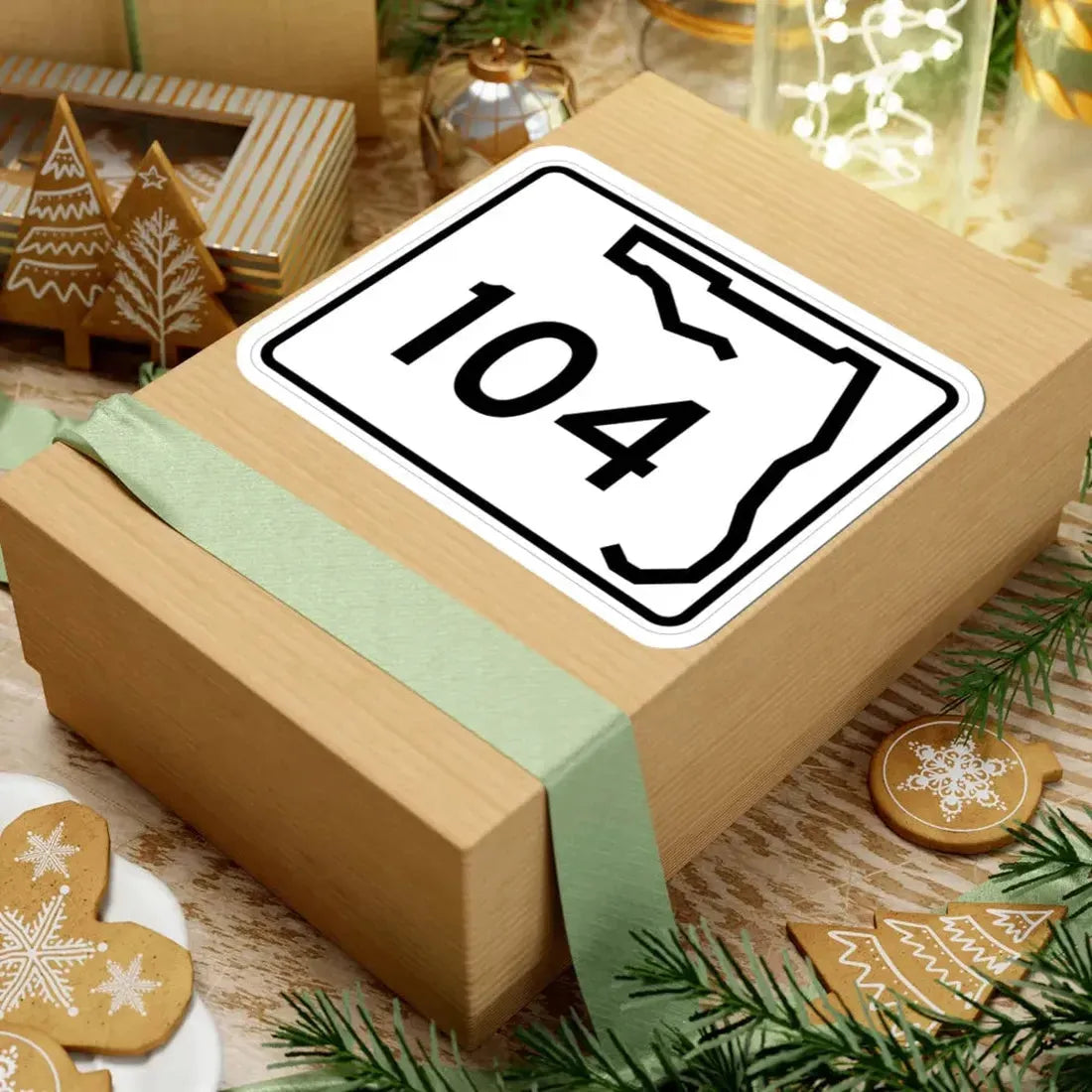 Florida 104 (Florida) (Road Sign) STICKER Vinyl Kiss-Cut Decal - The Sticker Space