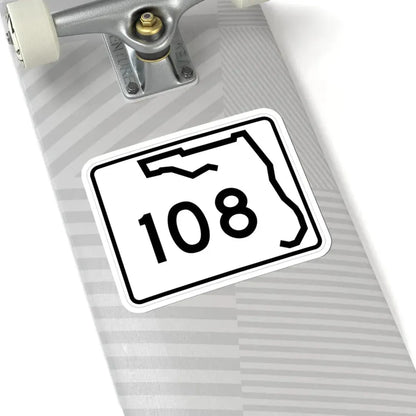 Florida 108 (Florida) (Road Sign) STICKER Vinyl Kiss-Cut Decal - The Sticker Space