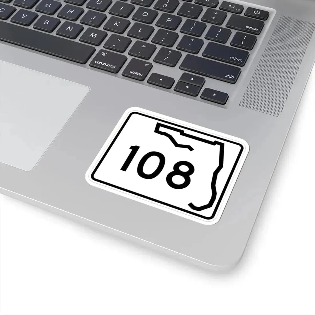 Florida 108 (Florida) (Road Sign) STICKER Vinyl Kiss-Cut Decal - The Sticker Space