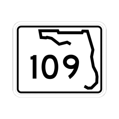 Florida 109 (Florida) (Road Sign) STICKER Vinyl Kiss-Cut Decal 6 Inch White - The Sticker Space