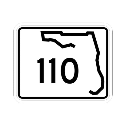 Florida 110 (Florida) (Road Sign) STICKER Vinyl Kiss-Cut Decal 3 Inch White - The Sticker Space
