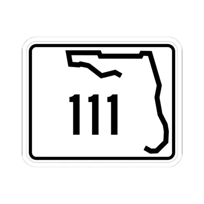 Florida 111 (Florida) (Road Sign) STICKER Vinyl Kiss-Cut Decal 4 Inch White - The Sticker Space