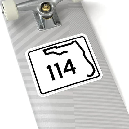 Florida 114 (Florida) (Road Sign) STICKER Vinyl Kiss-Cut Decal - The Sticker Space