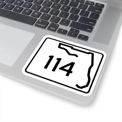 Florida 114 (Florida) (Road Sign) STICKER Vinyl Kiss-Cut Decal - The Sticker Space