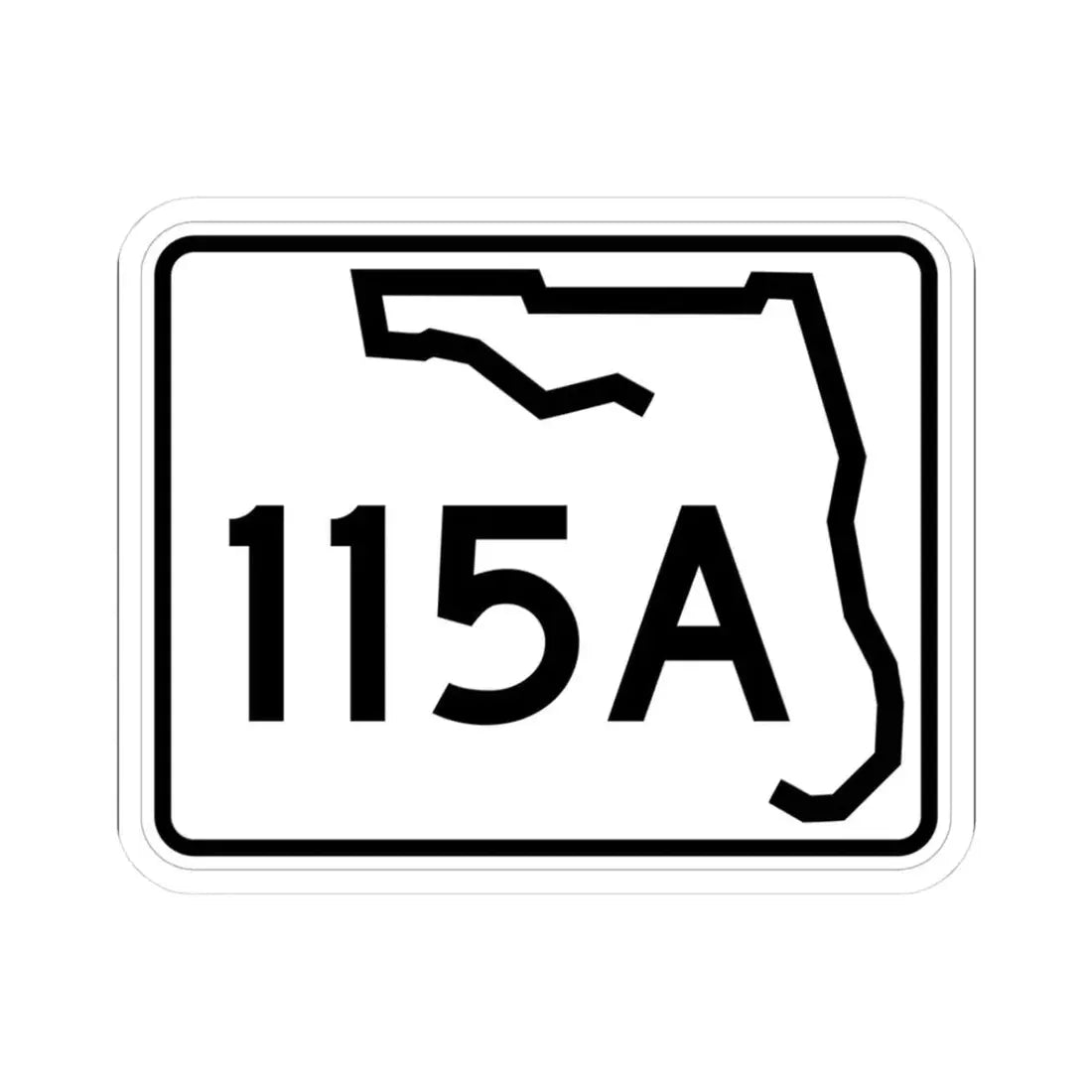 Florida 115A (Florida) (Road Sign) STICKER Vinyl Kiss-Cut Decal 3 Inch White - The Sticker Space