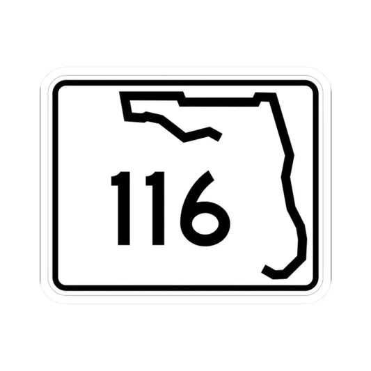 Florida 116 (Florida) (Road Sign) STICKER Vinyl Kiss-Cut Decal 2 Inch White - The Sticker Space