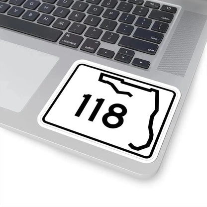 Florida 118 (Florida) (Road Sign) STICKER Vinyl Kiss-Cut Decal - The Sticker Space