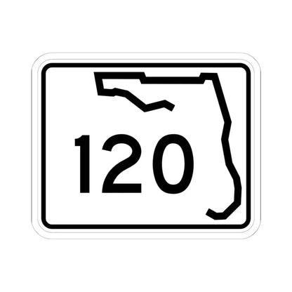 Florida 120 (Florida) (Road Sign) STICKER Vinyl Kiss-Cut Decal 6 Inch White - The Sticker Space