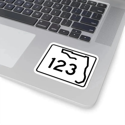 Florida 123 (Florida) (Road Sign) STICKER Vinyl Kiss-Cut Decal - The Sticker Space