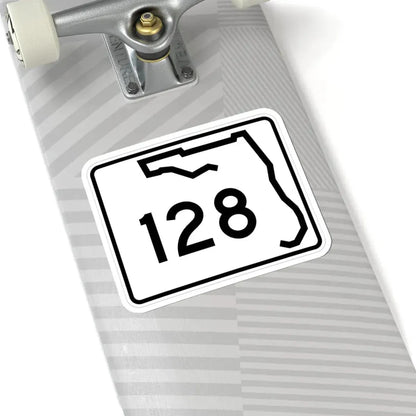 Florida 128 (Florida) (Road Sign) STICKER Vinyl Kiss-Cut Decal - The Sticker Space