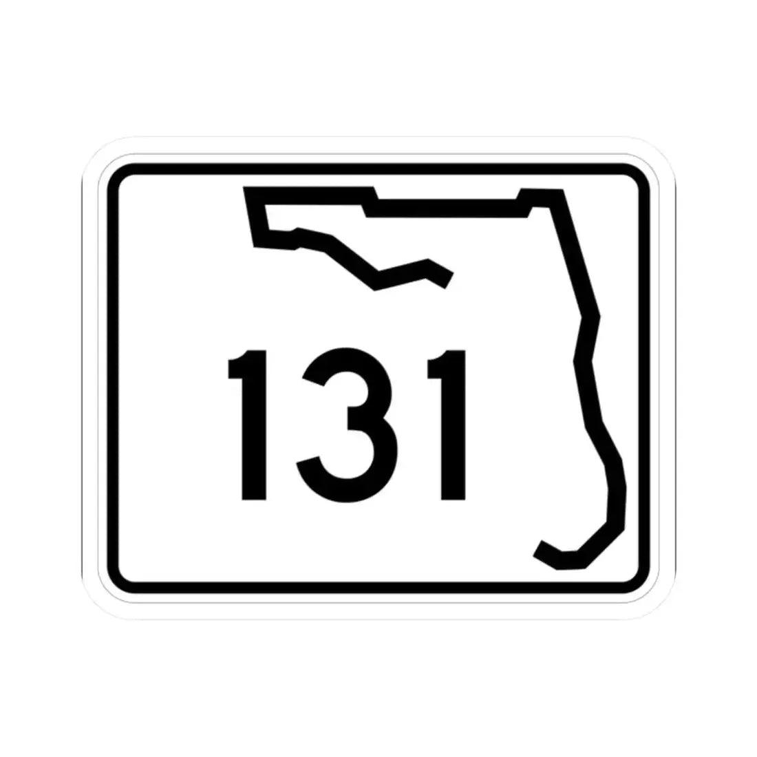 Florida 131 (Florida) (Road Sign) STICKER Vinyl Kiss-Cut Decal 2 Inch White - The Sticker Space