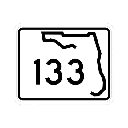 Florida 133 (Florida) (Road Sign) STICKER Vinyl Kiss-Cut Decal 3 Inch White - The Sticker Space
