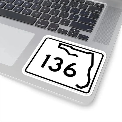Florida 136 (Florida) (Road Sign) STICKER Vinyl Kiss-Cut Decal - The Sticker Space