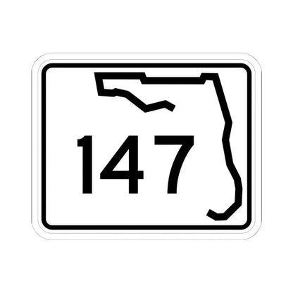 Florida 147 (Florida) (Road Sign) STICKER Vinyl Kiss-Cut Decal 6 Inch White - The Sticker Space