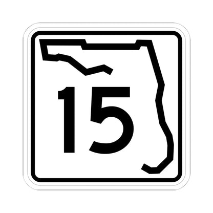 Florida 15 (Florida) (Road Sign) STICKER Vinyl Kiss-Cut Decal 6 Inch White - The Sticker Space
