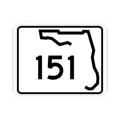 Florida 151 (Florida) (Road Sign) STICKER Vinyl Kiss-Cut Decal 3 Inch White - The Sticker Space