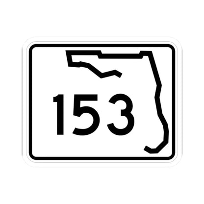 Florida 153 (Florida) (Road Sign) STICKER Vinyl Kiss-Cut Decal 2 Inch White - The Sticker Space