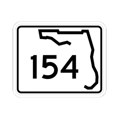 Florida 154 (Florida) (Road Sign) STICKER Vinyl Kiss-Cut Decal 6 Inch White - The Sticker Space